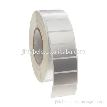 Polyester film, Matte Finish Silver PET label, Thermal Transfer Printable Label, 2 x 1, (3000 per Roll)